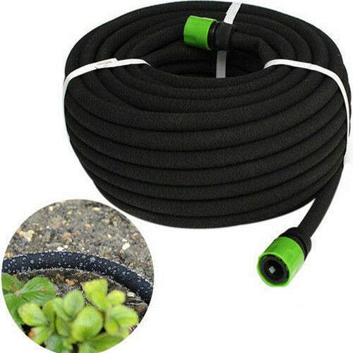 7.5m Hozelock Compatible Porous Soaker Hose - Garden Drip Irrigation Watering Pipe Metre | Leaky Garden Irrigation Soaker Hose Pipe | Ideal Watering Solution for All Plants & Vegetables, Black
