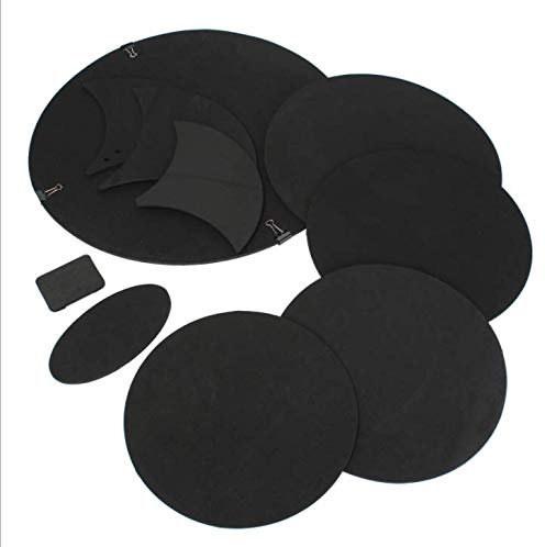 wisedwell Drum Übungspad Schlagzeug, Trommel Practice Pad Dämpfer aus Schaum Gummi, 8 Stück