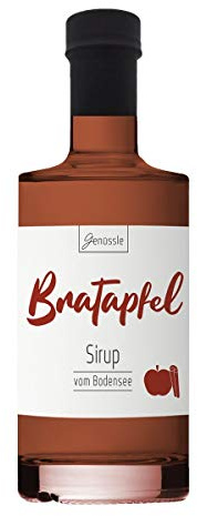 Bratapfel-Sirup 350ml - Genüssle Apfelsirup vom Bodensee - Bratapfel Sirup - Äpfel vom Bodensee - natürlich ohne Zusatzstoffe, Größe:350 ml