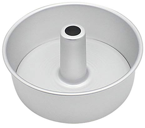 freneci Set di 3 Pezzi Angel Food Cake Pan in Alluminio Antiaderente Round Chiffon Cake Baking - Argento, 8 Pollici