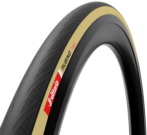 Vittoria Rubino V Folding Neumático de Bicicleta, Negro/Bronceado, 700 x 32C