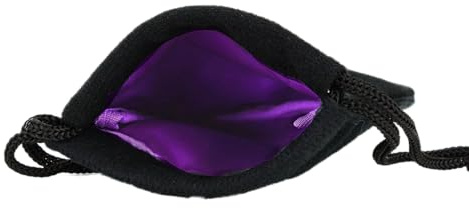 Classic Small Dice Bag - 3.75 inches x 4 inches with drawstring tie - Perfect for up to 21 polyhedral dice (Purple Interior)