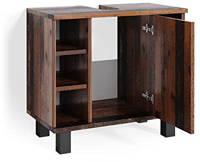 Vicco Mobile sottolavabo per bagno Fynn, Legno antico, 60 x 54 cm