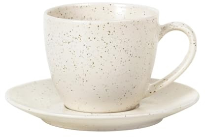 Broste Copenhagen Nordic Vanilla Tasse mit Untertasse 0,15 l