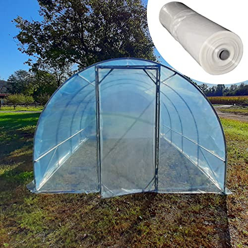 Invernadero Tunnel 3 x 10 m con lona PVC 150 MC Made in Italy con puerta frontal huerto jardín plantas viveros invernaderos botánicos