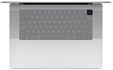 MiNGFi Transparent MacBook Tastaturschutz,F1-F12 mit voller Höhe,EU/ISO | Für MacBook Pro/Max 14/16 M1-M4 & Air 13/15 M2-M4, Silikon, Transparent