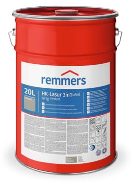 Remmers HK-Lasur 3in1 Grey Protect [plus] silbergrau, matt, 20 L, Lösemittelreduzierte Premium-Vergrauungslasur für außen, 3in1, schnelltrocknend, langlebig