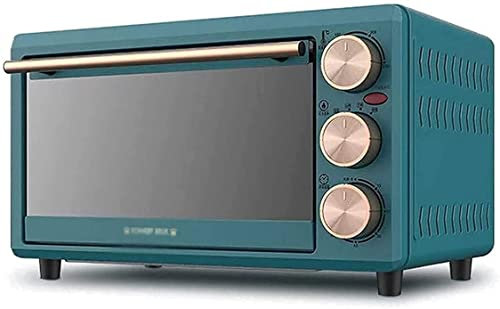 CAZARU Horno eléctrico de Mesa 16L Mini Horno Tostador eléctrico hornos Puerta de Vidrio Doble recirculación 3D fácil de Limpiar Hornear Pastel Pan