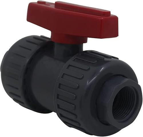 Ventilarmatur, 3-Wege-Kugelhahn, Doppelanschluss-PVC-Kugelhahn, PVC-Inline-Kunststoff-Absperrventil for Wasserrohr, Schwimmbad, Garten (Größe: 1 1/2 Zoll) (Size : 4 Inch)