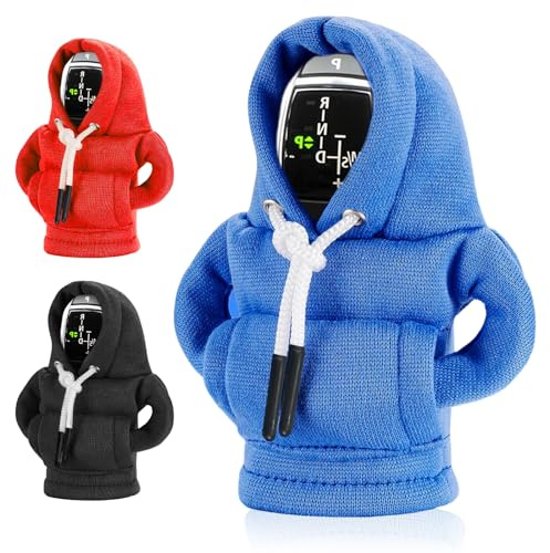 GLEEMEN Schaltknauf Hoodie, Auto Schaltknauf Abdeckung, Mini Hoodie für Gangschaltung, Kleiner Hoodie für Gangschaltung, Schaltknauf Überzug für Auto Dekoratives