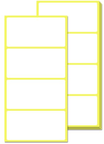 300 Stycken, 80 x 40 mm - Vita Klibbiga Etiketter Klistermärken