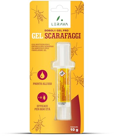 LERAVA® Gel scarafaggi e blatte (2x10 g) - Esca insetticida pronta all'uso | Gel contro tutte le specie di scarafaggi - Anti scarafaggi per interno - Disinfestazione casa efficace