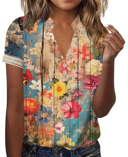 LSAltd Damen Elegant Lässige Hemdbluse Damen Damen-Jacken Poloshirt Damen Top Damen Damen Bluse Sommer Damen Tshirt Elegant Blazer Damen Elegant Sommerbluse Damen Tops Für Damen（2-Yellow,XXL）