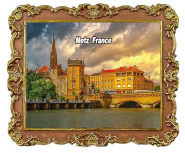 Metz Kühlschrankmagnet, Frankreich, 3D, Reise-Souvenir, Kühlschrankdekoration, Magnetaufkleber, Bastel-Kollektion