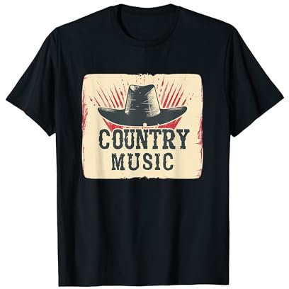 Cowboyhut und Country-Musik-Outfit T-Shirt