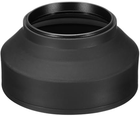 PATIKIL Paraluce Obiettivo Fotocamera 62mm Protettore Gomma Pieghevole Anti-Riflesso ostacolare Eccesso Luce Solare per Ridurre Flare Abbagliamento Migliora Fotografia Video Nero