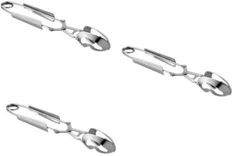 3 Piezas pinza para alimentos de acero inoxidable tenazas para bocadillos herramientas para cocinar mariscos Pinzas para mariscos pinzas de cocina para servir pinza de caracol Cabilock
