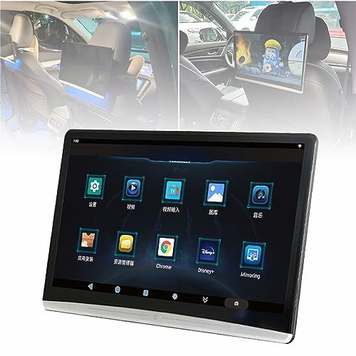 Tablet Monitor Poggiatesta Tv Per Auto, 3 + 32G - Android 11.0 - Lettore Video Portatile Touch Screen Per Sedile Posteriore Auto, Supporto Mirroring Wireless Telefono, Video 4K, Wifi, Hdmi,14in