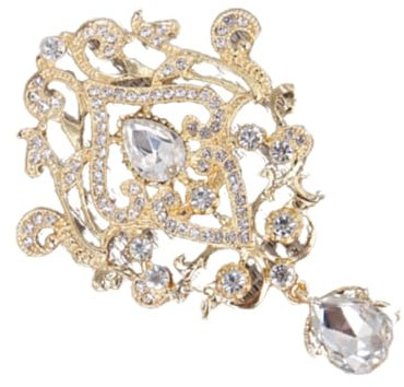 MOBUTOFU Brosche Mit Strass Anstecknadel Für Hochzeiten Partys Und Goldene Modebrosche Für Damen Vielseitiges Accessoire Für Kleidung Und Schals