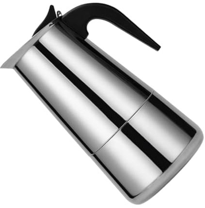 PHENOFICE Cafetera Eléctrica De Estilo Italiano De Acero Inoxidable 12 Tazas 600 Ml Para Casa y Oficina Válvula De Seguridad y Cuerpo De Aluminio Portátil