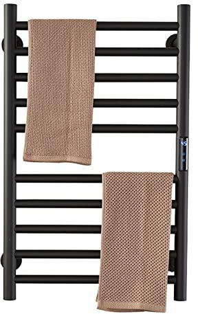 Scaldasalviette, Scaldasalviette Elettrico, Scaldasalviette Elettrico a Parete, in Acciaio Inox 304, Finitura Lucida a Specchio, con termostato Incorporato (