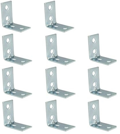 OZDTLP 12 Stück L-förmige Eckwinkel, Metall-Eckstreben, Schublade, Regal, Wandhalterung, Befestigung rechtwinkliger Ecken, Klammer, Möbelbeschläge