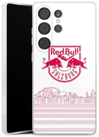 Silikon Hülle kompatibel mit Samsung Galaxy S25 Ultra Case transparent Handyhülle Eishockey Skyline EC Red Bull Salzburg