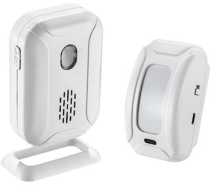 Uonlytech Willkommens Türklingel Mit Infrarot Bewegungsmelder Pir Sicherheitsalarm Für Zuhause Einstellbare Lautstärke Led Anzeige 280m Reichweite Mit Fernbedienung Batteriebetrieben Und Usb