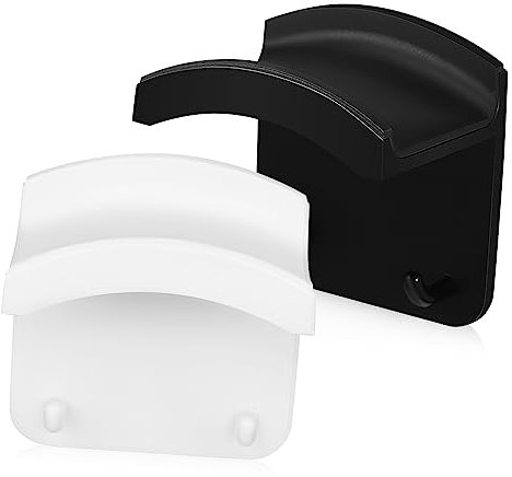 jojofuny 2pcs Dual Hook Headphone Hanger Wall Mount Adhesive Headset Holder for Home Office Strong Support for Headphones