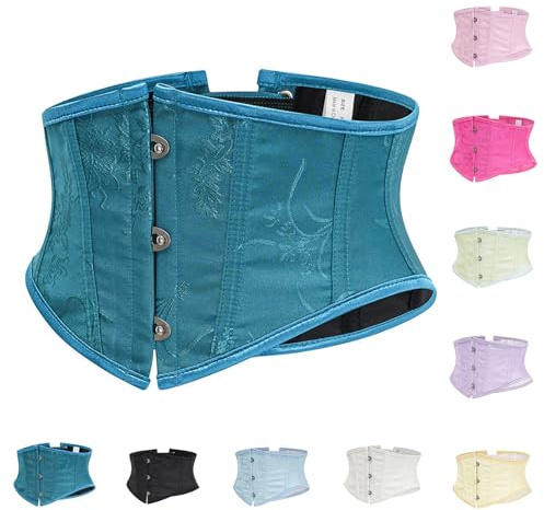 Neu Korsett Gürtel Damen Corsage Damen Bauchweg Unterbrust Korsettgürtel Verschluss Vorne Korsage mit Stahlknochen Bauchweggürtel Viktorianisches Palast Tailiengürtel Waist Trainer Cincher für Kleider