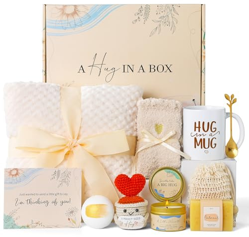 Birthday Gifts for Women Mother's Day Self Care Package Box Spa Basket Get Well Soon Sending Hug Thinking of You Feel Better For Wife Her New Mom Sister Female Best Friend Coworker Teen Girls