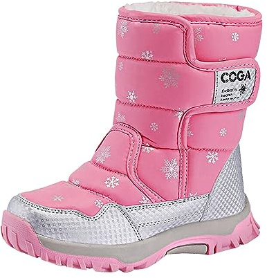 Botas de Nieve para Niñas Calzado Invierno Estudiantil Moda Infantil Cómodas Resistentes al Frío Impermeables Acolchadas (28)
