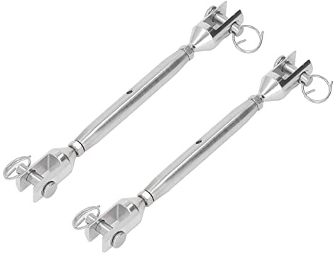 Haofy Edelstahl-M8-Rigging-Spannschloss-Standardschraube für Marine und Industrie, 2 Stk