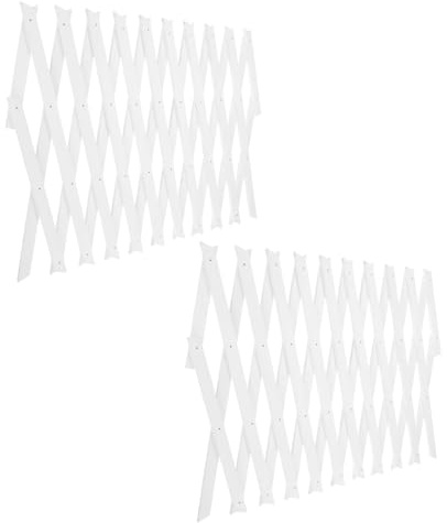 Gogogmee 2 Paneles Retráctiles De Madera para Cercas Enrejados De Madera para Plantas De Interior Paneles De Pared Enrejados Extensibles