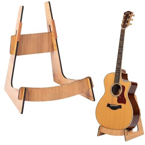 RzuoQnt 1 Stück Gitarrenständer, 20x12x25cm Guitar Stand Gitarrenständer Holz für Gitarre, Platzsparender L-Form Ständer für Studio und Bühne, Stabile Aufbewahrung mit Natürlichem Holzdesign
