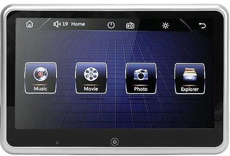 Zhjvihx Monitor per Poggiatesta per Auto, Lettore MP5 HD 1080P Touch Screen da 10,1 Pollici con Mirror Link per IOS, Slot per Scheda di Memoria per Trasmettitore FM USB Integrato