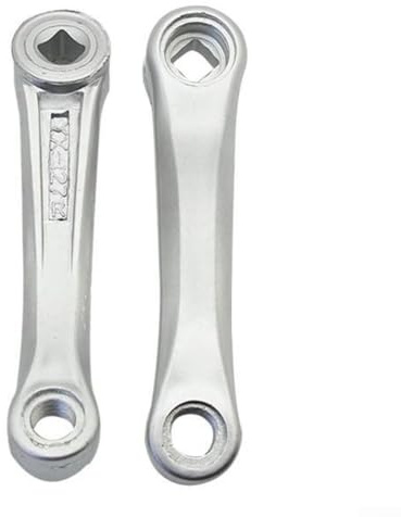 Bielas eBike, 1 par de bielas de acero de 127 mm, bielas de repuesto para bicicleta eléctrica, izquierda y derecha para bicicletas eléctricas, color plateado