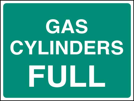 Warning Signs - Gas cylinder full - Rigid Plastic