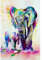 Qingdewan Jigsaw Puzzle 1000 Piece 3D Puzzle Watercolor Animal Samll Elephant Children With Package For Hoom Decor