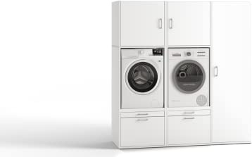 Washtower Combinación pared 2.1 | Combinación práctico para lavadora y secadora