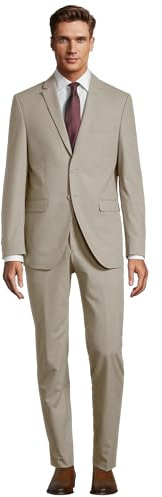 Steffen Klein Traje de caballero de diseñador Slim Fit, beige, 48