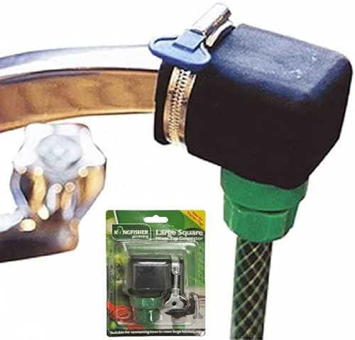 ReTaaj Large Square Mixer Tap Garden Hose Connector Adapter Kitchen Garden Hose Pipe Joiner Tap Fitting