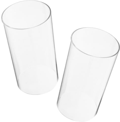 2 Stück Glaszylinder Ohne Boden,6Inch Glaszylinder Für Kerzen Windlicht Glas Ohne Boden Für Party Hochzeit Blumenvase Tischdeko