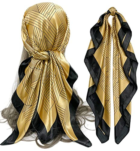 FAIRYGATE Seide Schal Damen Halstücher Seidentuch Schals Halstuch Seidenschal Scarf Bandana Taschentuch Handgelenk Kopftücher Einheitsgröße 78