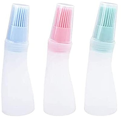 3 Piezas Cepillo Botellas Aceite Resistente Calor Botella De Cepillo De Aceite En Barbacoa Pincel Para Rociar Botellas De Aceite De Silicona para Barbacoa, Postres, Tortillas, Panqueques, Bistecs