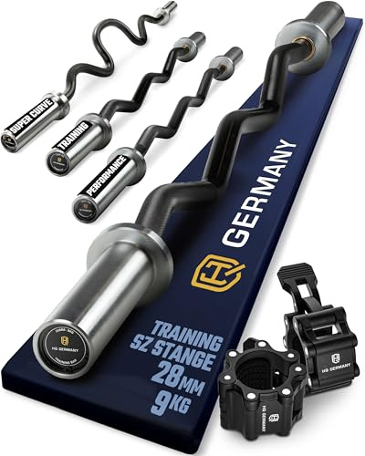 HQ Germany® SZ-Stange 50mm [+ Magnetverschlüsse] - Training Curlstange