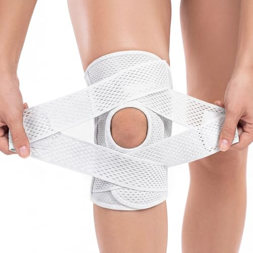 ANAMPION Rodillera Deportivas Ajustable Rodilleras(M | Menisco y Ligamentos con Estabilizadores Laterales y Almohadillas de Rótula para Dolor de Artritis,Correr,Voleibol,Béisbol
