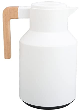 Tissting Caffettiera Termica, Dispenser di Caffè a Doppia Parete con Manico in Legno 1 Litro per Caffè, Tè e Bevande Calde e Fredde, Thermos a Vuoto per Casa, Ufficio e Pic-Nic