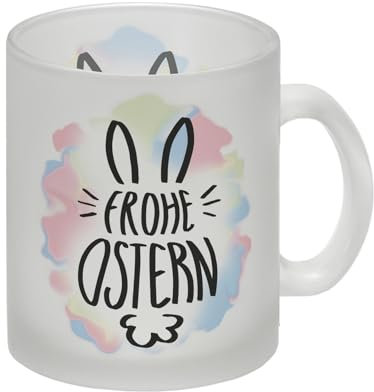 Frohe Ostern/Happy Easter Glas Tasse