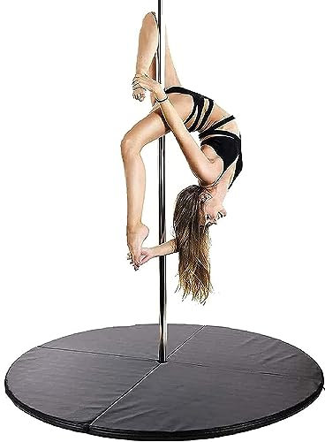 Pole Matte Pole Dance Crash-Matte - Faltbar Pole Dance Matte für Zuhause/Studio, Übungssicherheitsmatte 1m/1.1m/1.2m/1.3m/1.4m/1.5m/1.6m/1.7m/1.8m/1.9m/2m Runden, Schwarz ( Color : 150cm/5ft/59in , Si